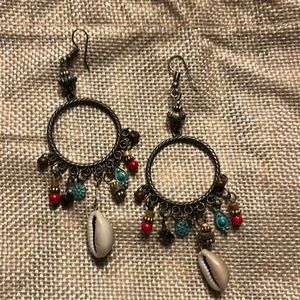 Boho style earrings never worn